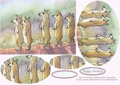 They Were Having a Meerkat Moment Oval Pyramid