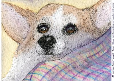 All Warm and Toasty Corgi