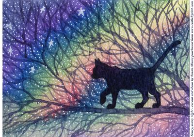 Starry, Starry Night - Cat Out and About