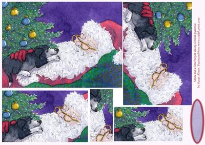 Santa and a Little Helper Taking a Break Pyramid