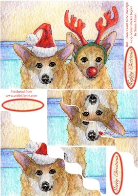 But -  I Don't Want to Be Rudolph Wavy Corner Stacker Topper