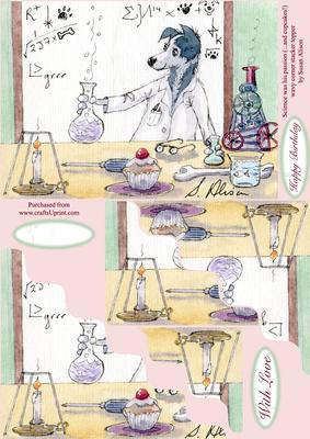 Science Was His Passion ( - and Cupcakes!) Wavy Corner