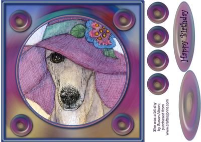 She Was a Bit Shy 8x8 Quick Card Decoupage