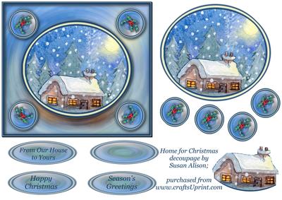Home for Christmas Decoupage