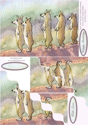 They Were Having a Meerkat Moment Wavy Corner Stacker Topper