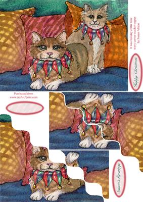 It Was Holiday Collar Time - Wavy Corner Stacker Topper