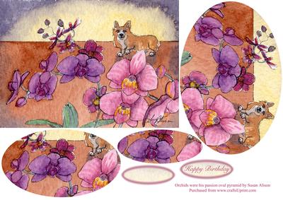 Orchids Were His Passion Oval Pyramid