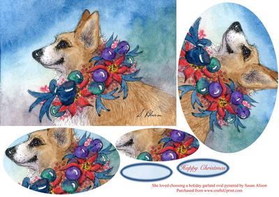She Loved Choosing a Holiday Garland Oval Pyramid