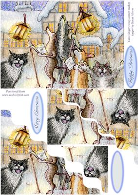 Carol Singers - Cats and Dogs and Lots of Snow Wavy Stacker