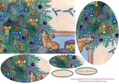 She Was Pleased with Her Tree Oval Pyramage
