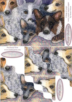 A Heap of Corgis Wavy Corner Stacker Topper