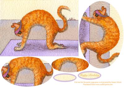 'cat' Was Her Favorite Yoga Pose Oval Pyramage