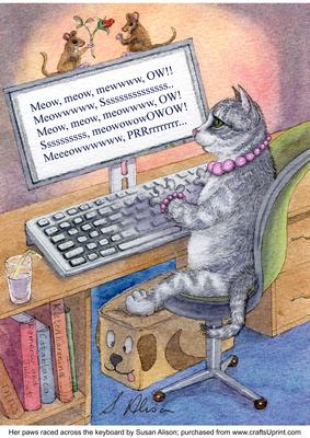 Her Paws Raced Across the Keyboard