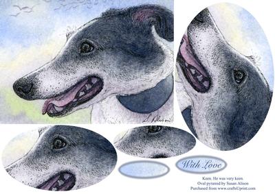 Keen. He Was Very Keen, This Greyhound -  Oval Pyramage