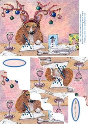 Every Card Was Pawed with Great Care - Wavy Corner Stacker