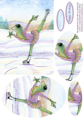 She Thought She'd Give This Ice Skating Lark a Whirl Oval