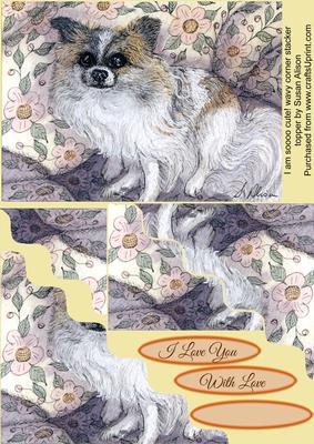 I Am Soooo Cute! Long-haired Chihuahua - Wavy Corner Stacker