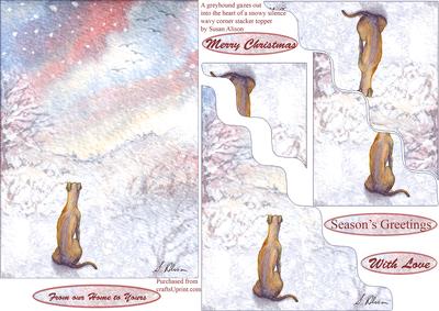 A Greyhound Gazes Out Into the Heart of a Snowy Silence