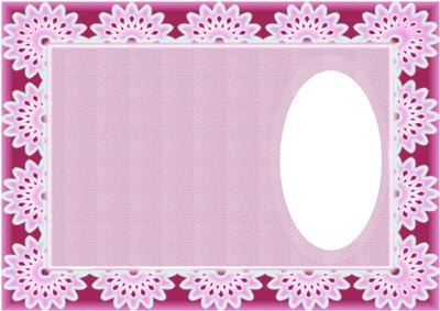 Matches Pink Rose on Lace Topper with Butterfly
