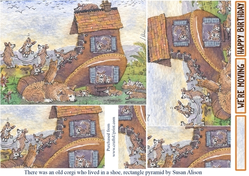 There was an old corgi, corgi dogs in an old shoe - rectangle pyramid