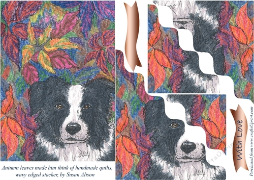 Autumn leaves made him think of handmade quilts, wavy edged stacker by Susan Alison