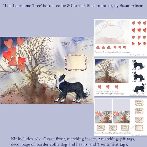 Lonesome Tree, border collie dog and wishes from the heart