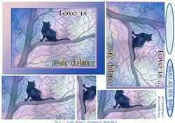 Love is a safe distance - ref coronavirus - pyramage by Susan Alison