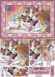 Eyes Down Corgi Bingo Card Front & Pyramage