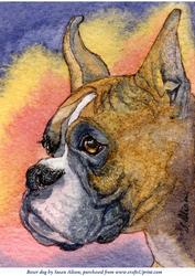 A4 Boxer Dog