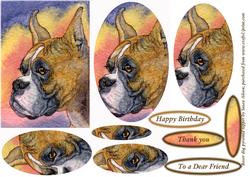 Boxer Dog Pyramid Topper