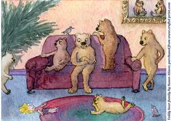 A4 Teddy Bear Family