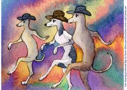 A4 Line Dancing Greyhound Dogs