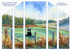 View of Dreams Border Collie Dog in Landscape Theatre Fold