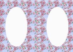 Apple Blossom Insert with Two Oval Spaces