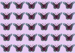 Lilac and Green Butterflies Backing Paper