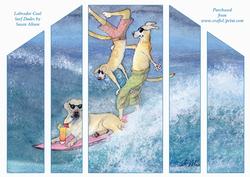 Labrador Cool Surf Dudes Theatre Fold Card
