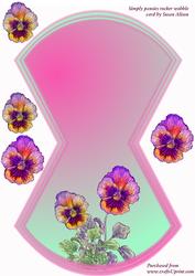 Simply Pansies Rocker Wobble Card with Decoupage