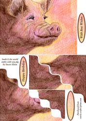 Smile & the World Smiles with You Pig Wavy Corner Stacker