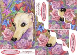 Shy Flower Whippet Wavy Corner Stacker Topper