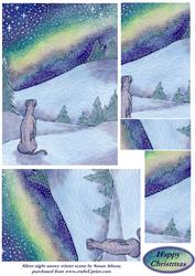 Silent Night Snowy Winter Scene Pyramid