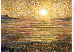 Sun Dance. Sunset on the Sea.