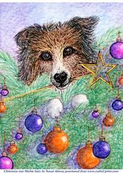Christmas Tree Sheltie Dog Fairy