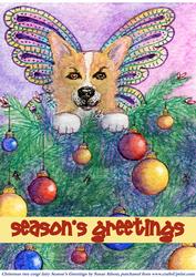 Christmas Tree Corgi Fairy - Season's Greetings