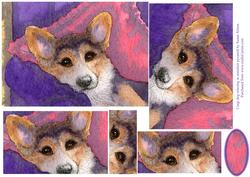 Corgi Dog Relaxing in Armchair