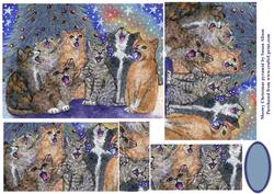 Cats Singing Carols. Meowy Christmas! Pyramid