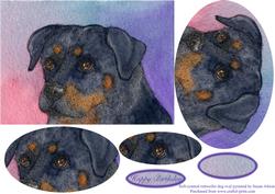 Soft-centred Rottweiler Dog Oval Pyramid