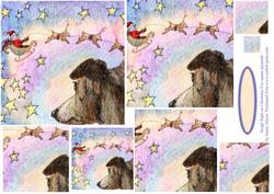 Sleigh Flight on Christmas Eve Square Pyramid & Gift Tag