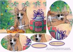 She Loved Wrapping Christmas Presents Oval Pyramid