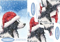 His Holiday Hat Wavy Corner Stacker Topper
