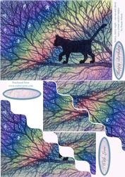 Starry, Starry Night - Cat Out and About - Wavy Corner